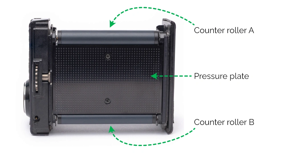 Bronica film insert counter rollers presure plate